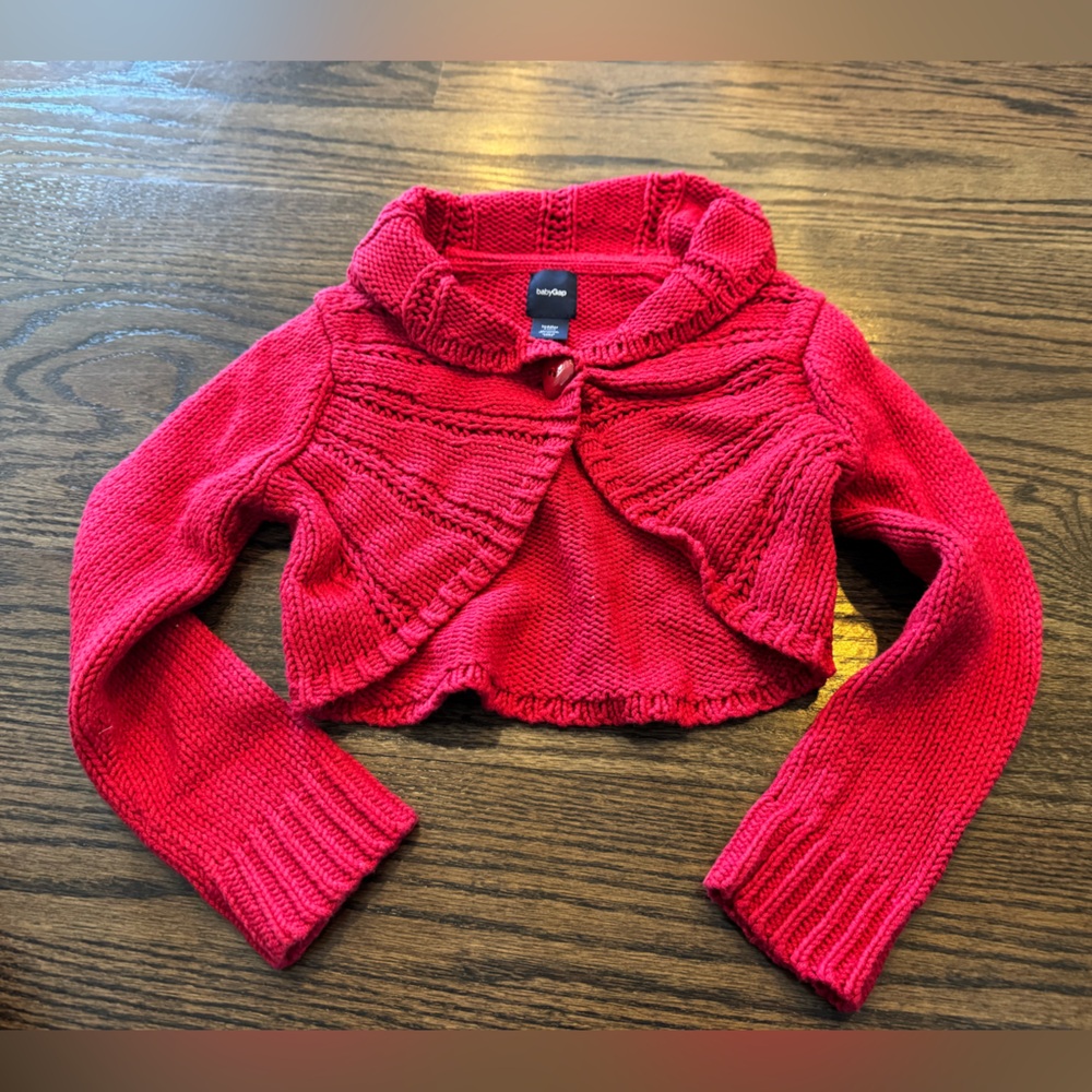GAP Kids Red Knit Sweater cardigan